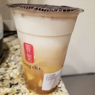 Wintermelon fresh milk with egg pudding