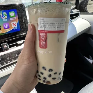 Fresh Milk with Herbal Jelly