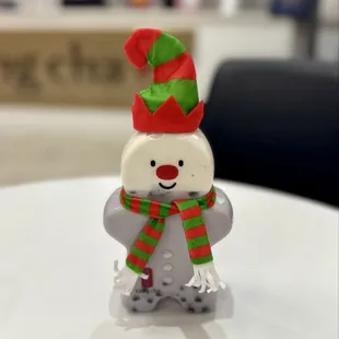Taro Milk in a gingerbread bottle
