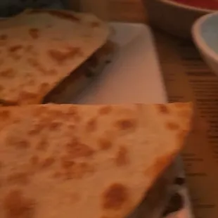 a plate of quesadillas