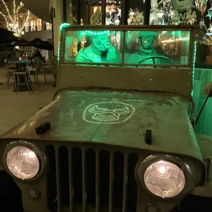 a jeep with a skull on it