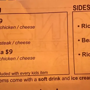 Kid&apos;s Menu