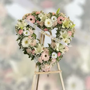 Open heart funeral arrangement