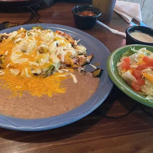 Acapulco dinner with chicken, shrimp and fresh grilled veggies... so delicious!!