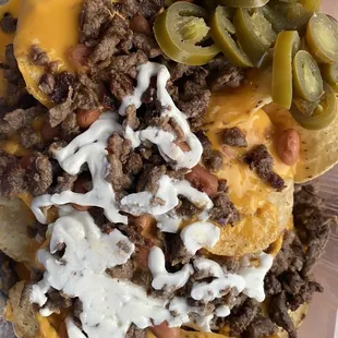 Carne asada nachos.
