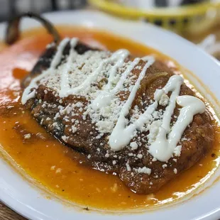 a plate of enchiladas