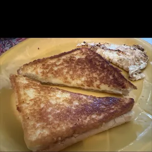 Grilled cheese and fried egg!