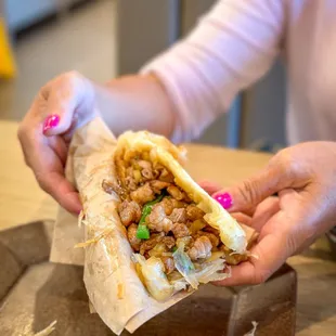 Juicy inside and tasty