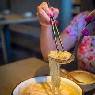 Pork belly with fermented cabbage soup