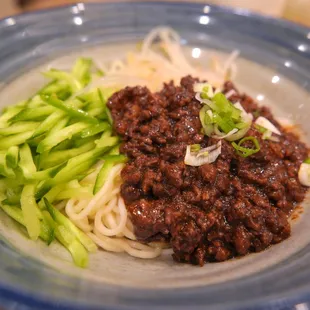 Sichuan Style Beef Zhajiang Noodles