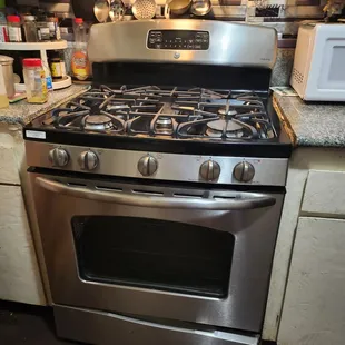 Stainless steel stove works great