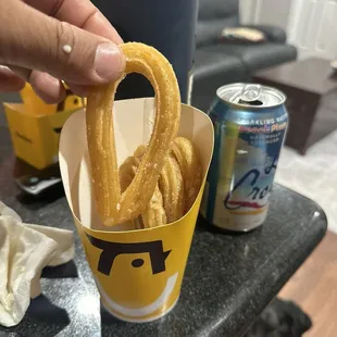 Chicken sandwiches plus churro ..