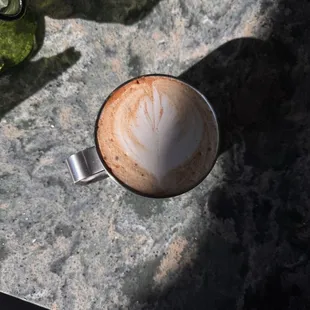 Latte art from Monica the barista