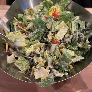 Santa Fe salad with poblano ranch.