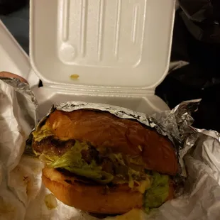 the inside of the container