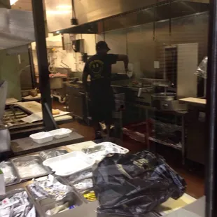Hard at work cooking his last meal of the night like its his first!!! Quality through and through!!!