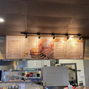 Menu inside good burger restaurant!