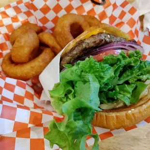 The Onion Burger and onion rings. I Obviously, I love onion lol