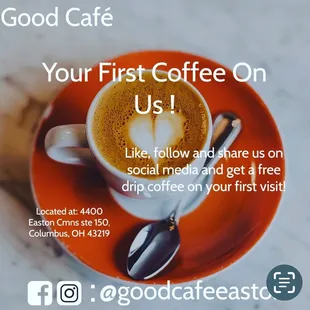 a cup of coffee on a saucer