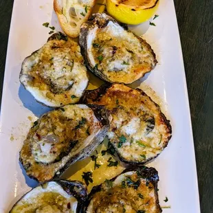 Grilled oysters