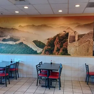 Seating Area with Wall Decorations