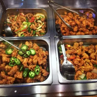 chicken wings and fried chicken, interior