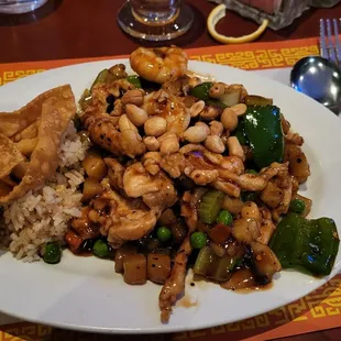 Kung pao 2.  Chicken and shrimp.