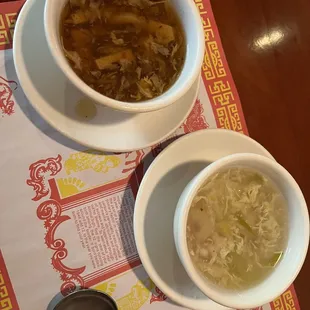 Egg Drop Soup &amp; Hot And Sour Soup