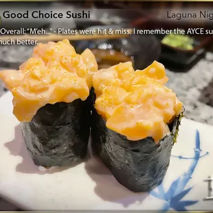 First time back in 12 years since I last saw a cockroach on a sushi boat... (AYCE Dinner: $29) Scallop - "M'eh"