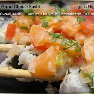 First time back in 12 years since I last saw a cockroach on a sushi boat... (AYCE Dinner: $29) Lomi Lomi Roll - Okay