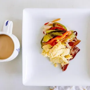 Paleo/Whole 30 Bacon &amp; Peppers Breakfast