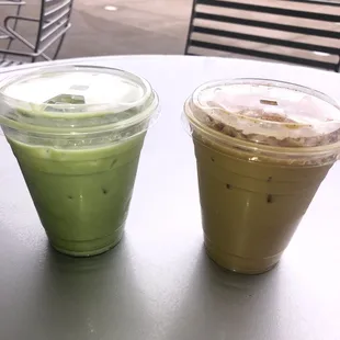 Iced Lavender Matcha Latte Iced Pumpkin Spice Latte