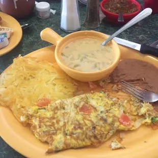 The Machaca plate is so yummy with the green chile caldo. M,m, delicious!