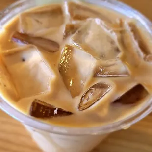Iced latte 2% milk ($5.50)