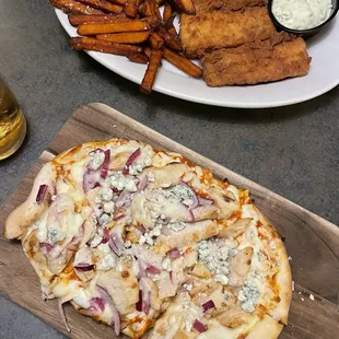 Buffalo flatbread- Haddock sweet potato