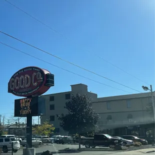 The sign from the street