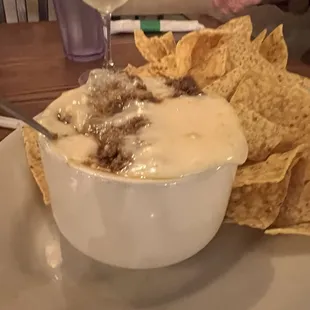 Queso Dip with Beef Added