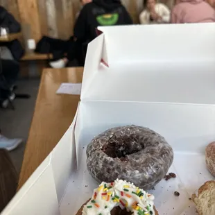 Chocolate cake doughnut