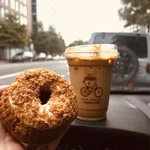 Coffee cake donut / Vietnamese Coffee