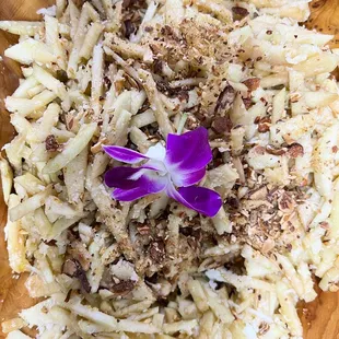 Apple Manchego Salad with a Honey Vinaigrette and Toasted Almonds