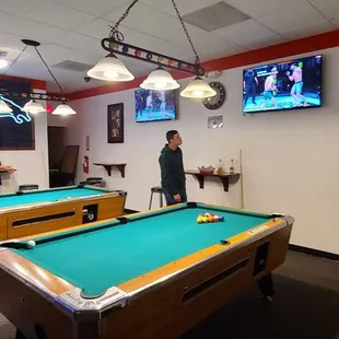 billiards and pool tables