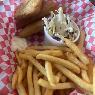 Fish and chips (not good fish)