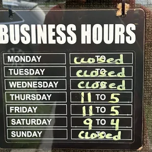 Business hours