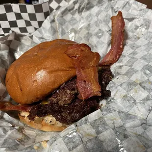 Double bacon smash. Dee-lish!