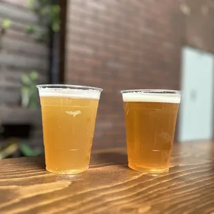 Nine Five Juan Pale Ale on the left and Hood Days WCIPA on the right