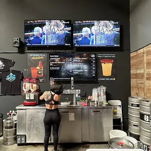 Tap set-up with electronic menu &amp; TV&apos;s