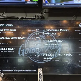 Menu as of 6/25/23