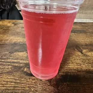 They were out of the Pomegranate seltzer, but this was some kind of fruity sour beer. Yum!