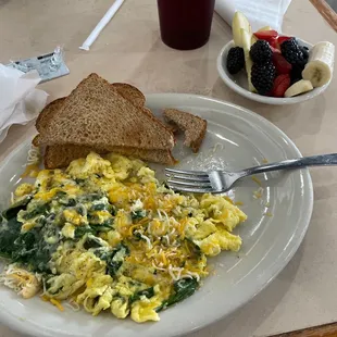 Green Eggs with Fresh Fruit