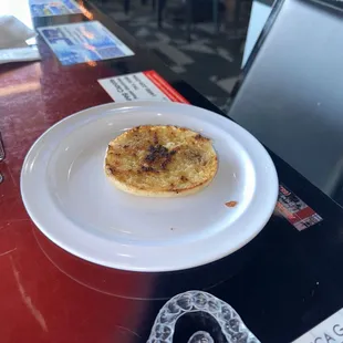 English Muffin,  What's left of my Senior Breakfast